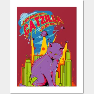 kittenzilla Posters and Art